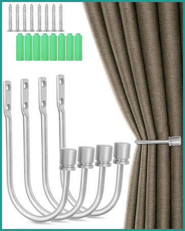 curtain holdbacks brushed nickel curtain pullbacks for drapes