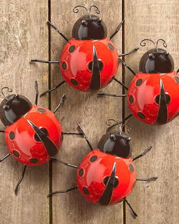 metal ladybug garden wall art decorations