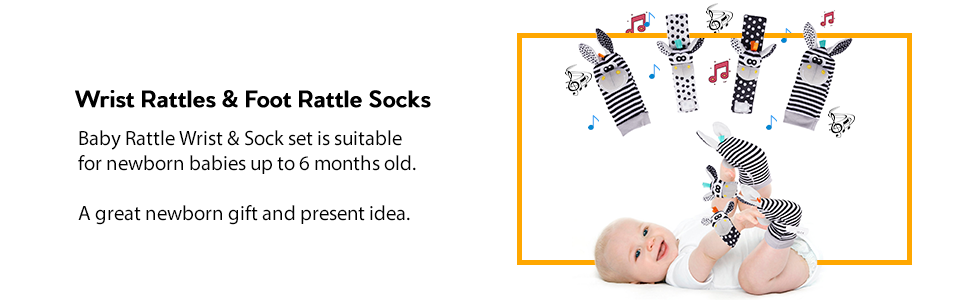 wrist rattles & foot rattle sock finder newborn gift ideas newborn presents sensory toys for babies 
