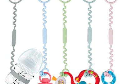 thumbnail image 2 of Baby Buddy Secure-A-Toy, Safety Strap Secures Toys, Teether, Or Pacifier To Stroller, Highchair, Car Seat, Black-Tan 2 of 14